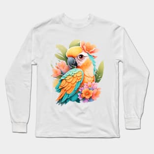 Tropical Parrot Tee! Long Sleeve T-Shirt